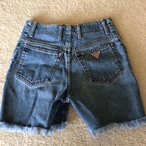 Guess Jeans Shorts Vintage Raw Hem. Size 28 waist